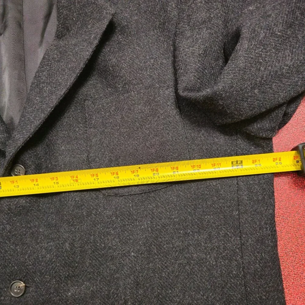 Vintage J.Crew Oarsman Wool Herringbone Blazer Jacket XL Gray Ivy League Preppy
